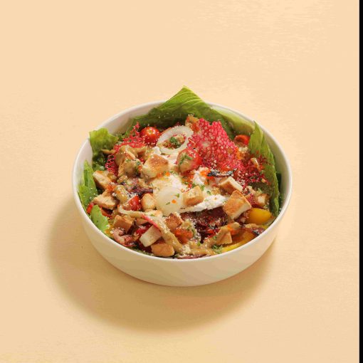 Xà Lách Caesar với Trứng Chần