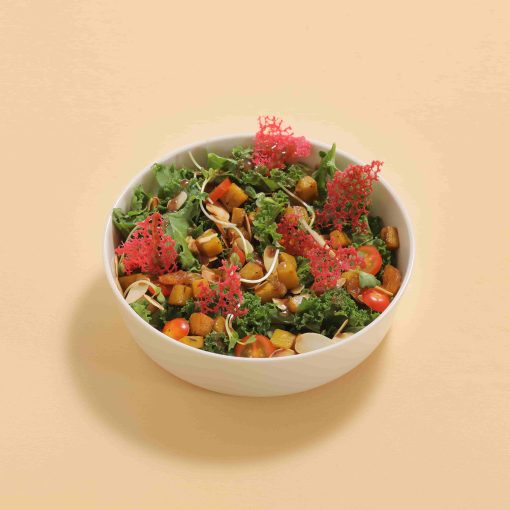 Xà Lách Cải Xoăn với Bí Đỏ Nướng